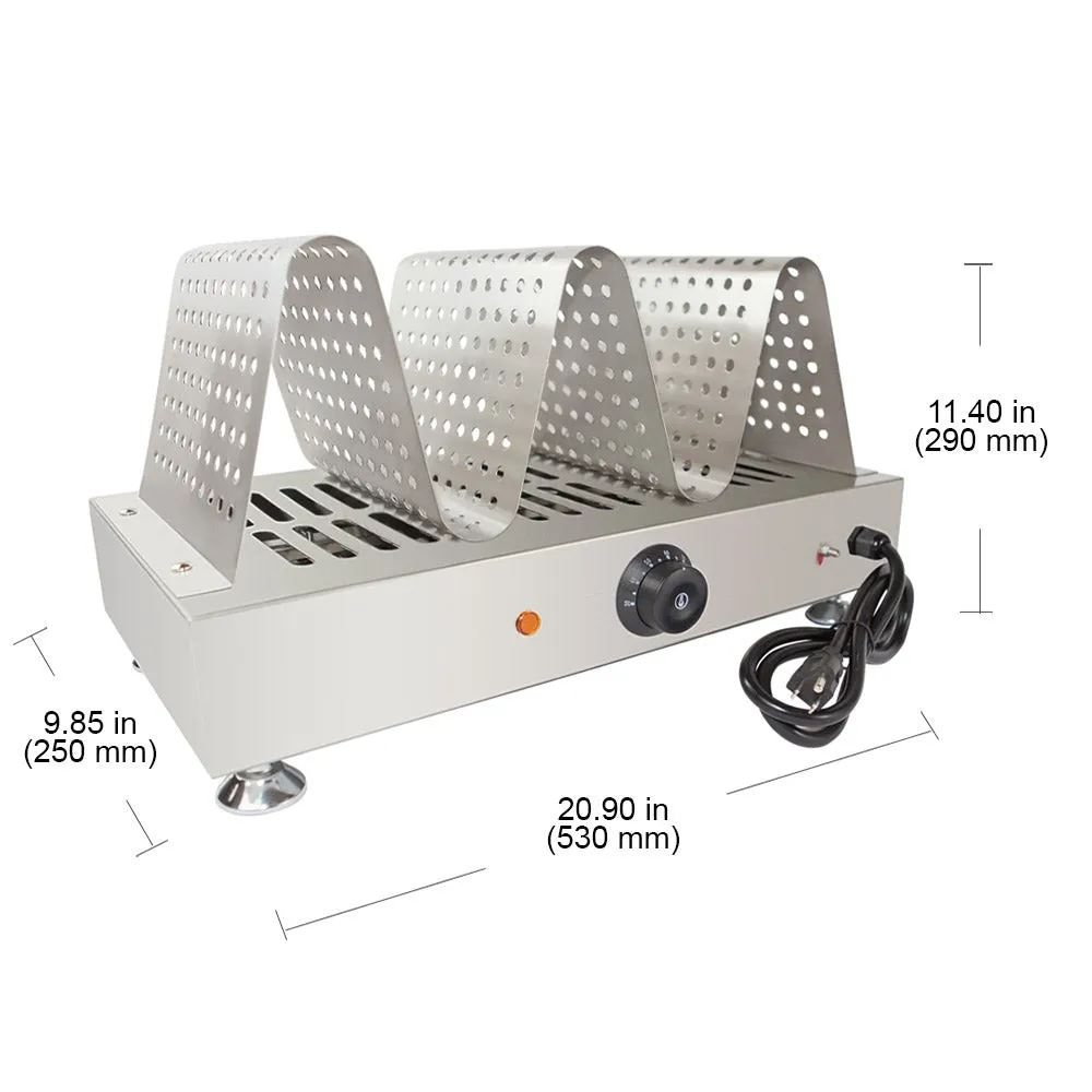 A-W654 Bubble Waffle Warmer | Commercial Egg Waffle Warmer | Manual Control | Stainless Steel