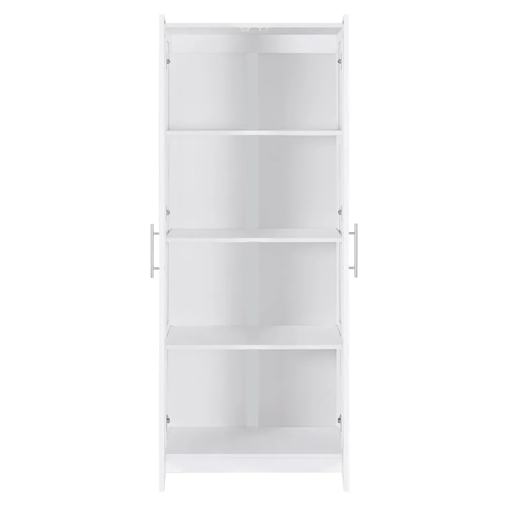 Adjustable Shelves White 2-Door Wardrobe, Wooden Frame - Artiss