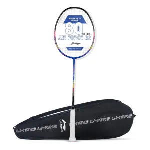 Air Force 80 Lite Carbon Fibre Strung Badminton Racket with Full Cover | Blue/Black