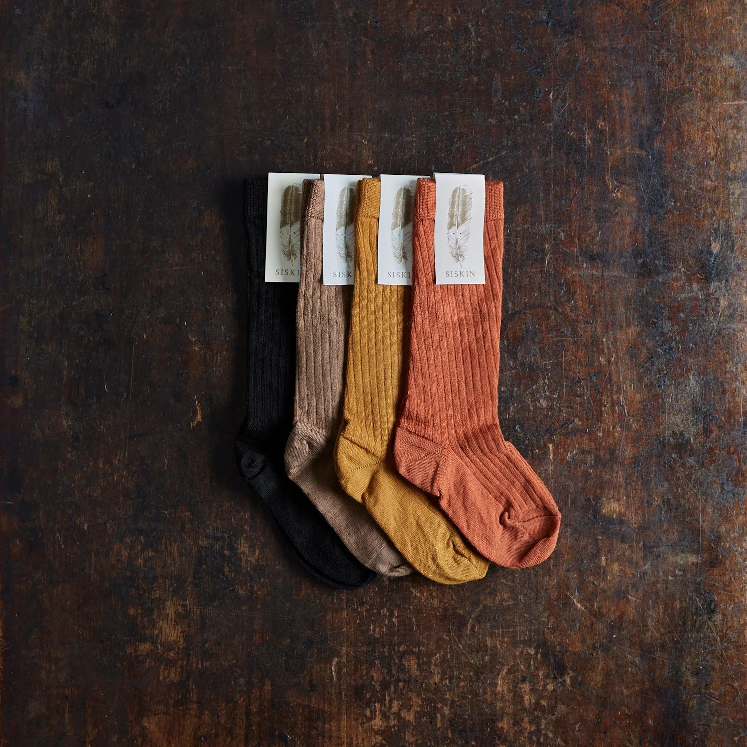 Baby & Kids Weaver Knee High Socks - Wool - Hazelnut