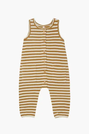 Baby Romper Quincy Mae Waffle Ocre