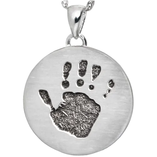 B&B Footprint/Handprint/Pawprint Round Pendant