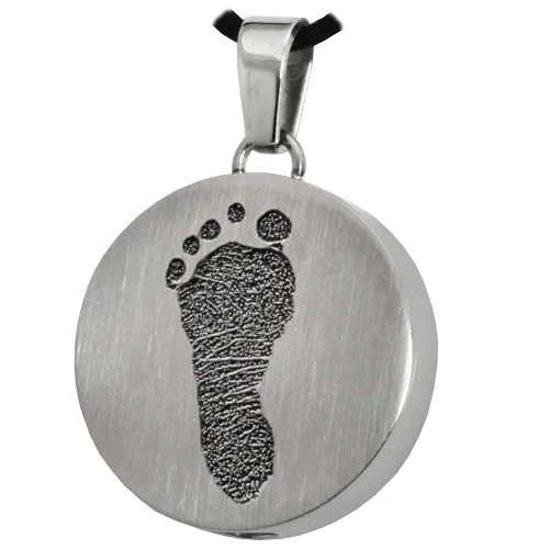 B&B Footprint/Handprint/Pawprint Round Pendant