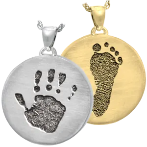 B&B Footprint/Handprint/Pawprint Round Pendant