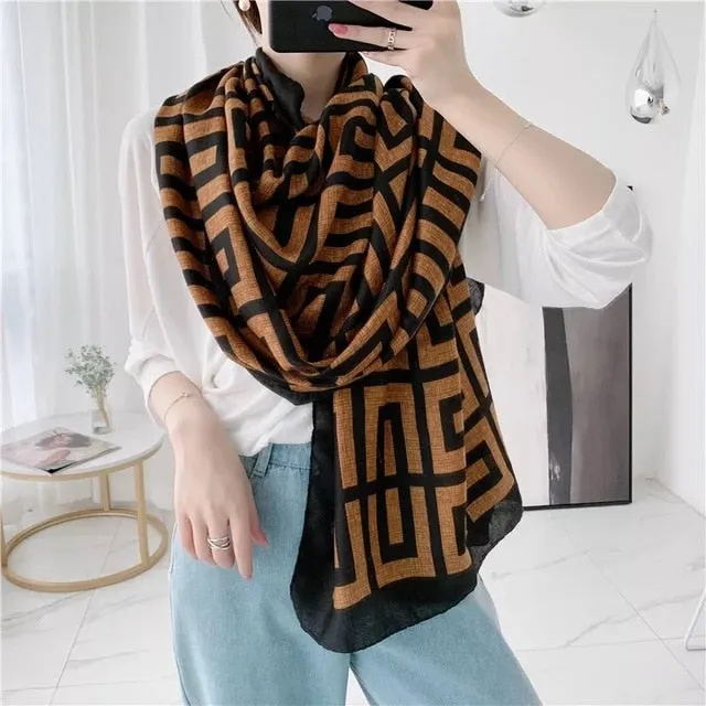 Beach Quality Cotton Linen Silk Fashion Wrap Hijab Muffler Scarf