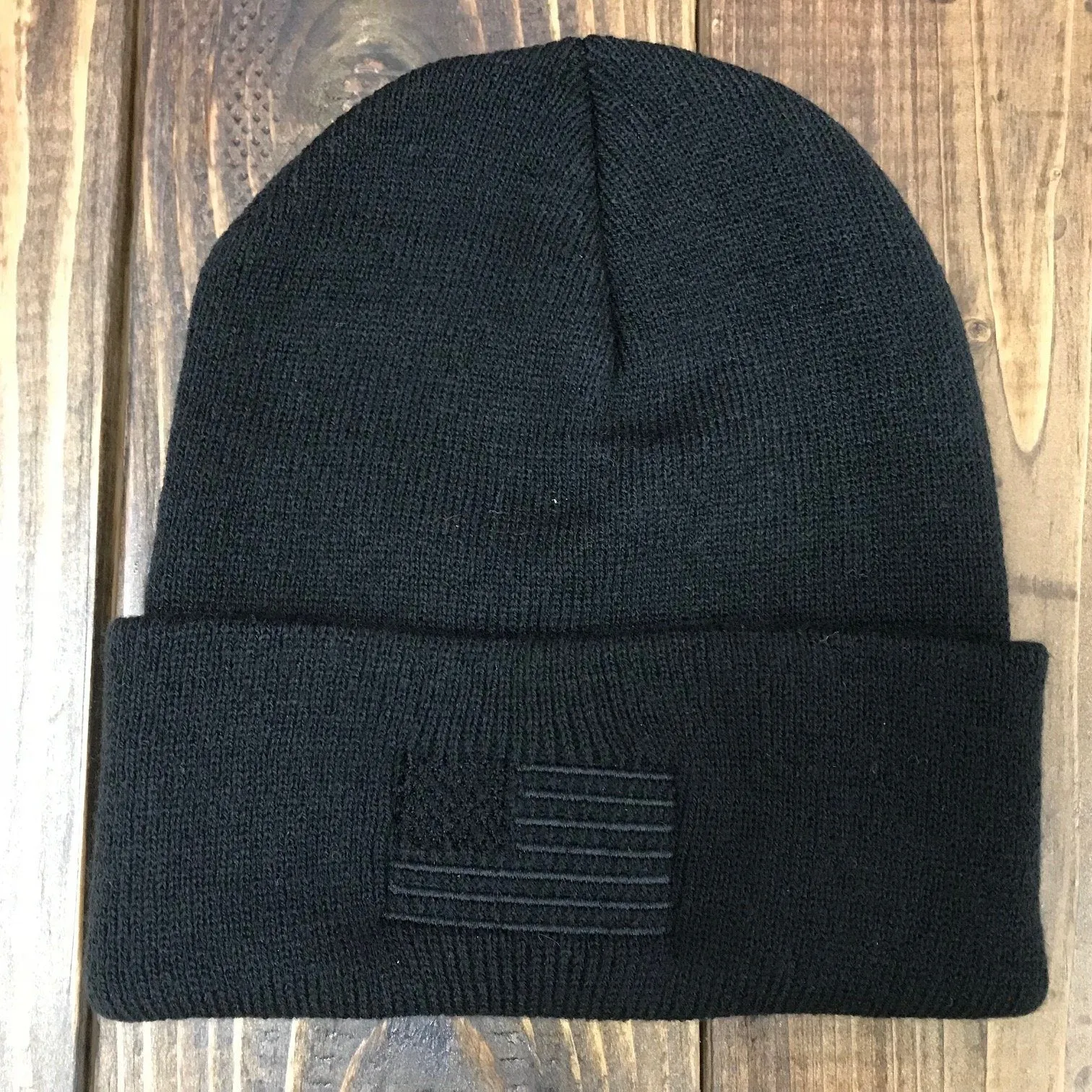 Blackout Flag Folded Beanie