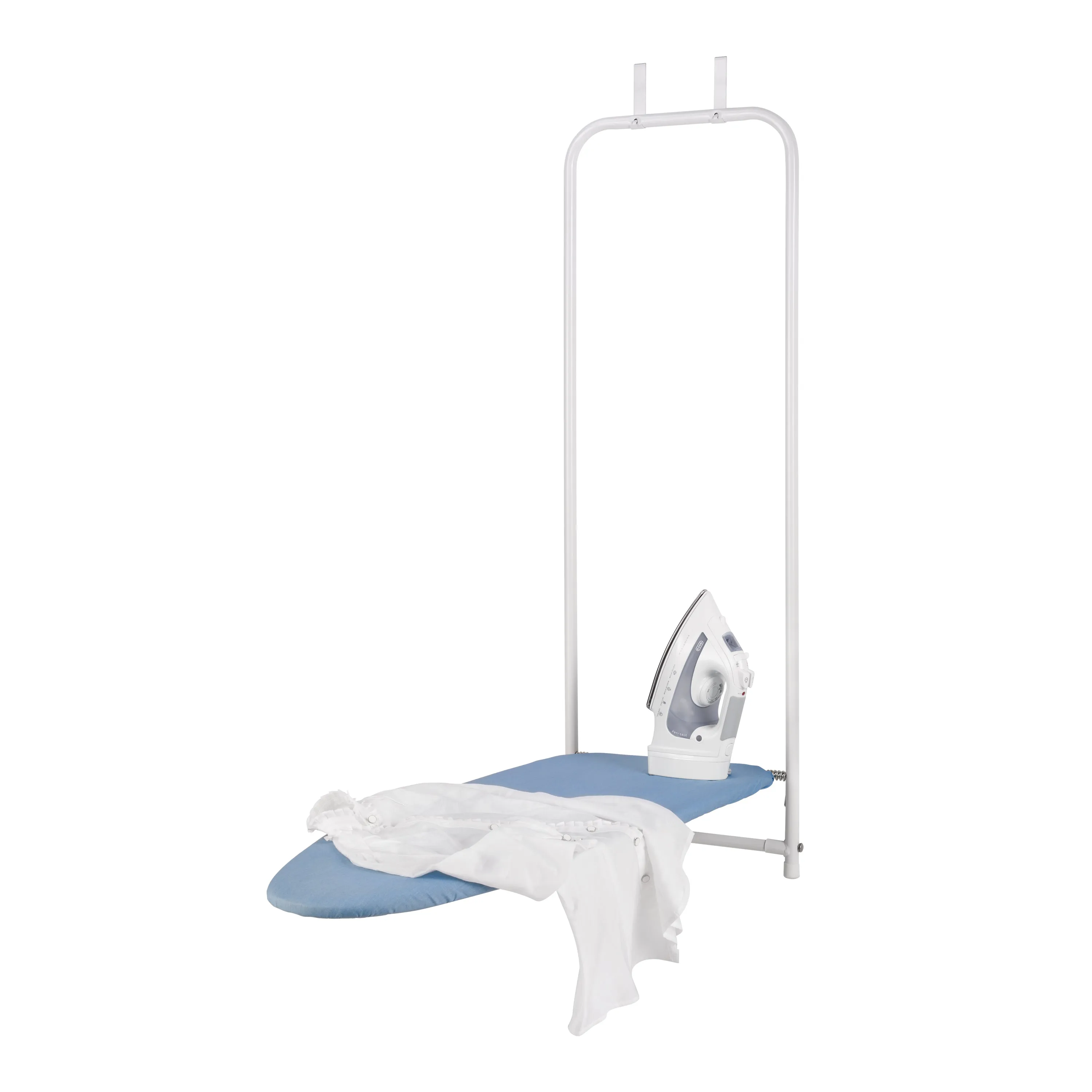 Blue Over-the-Door Compact Folding Ironing Board