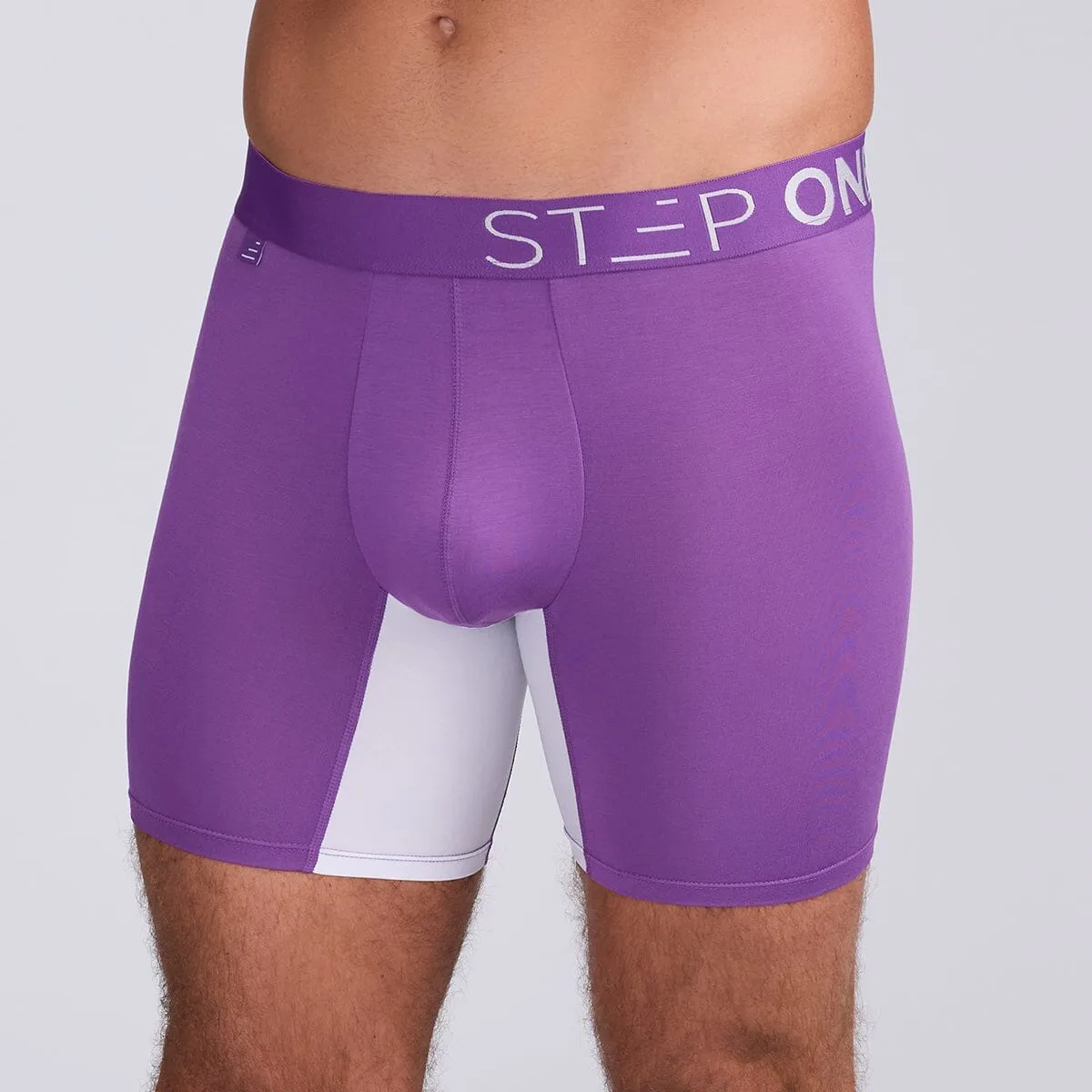 Boxer Brief - Purple & White