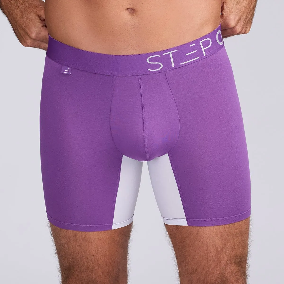 Boxer Brief - Purple & White