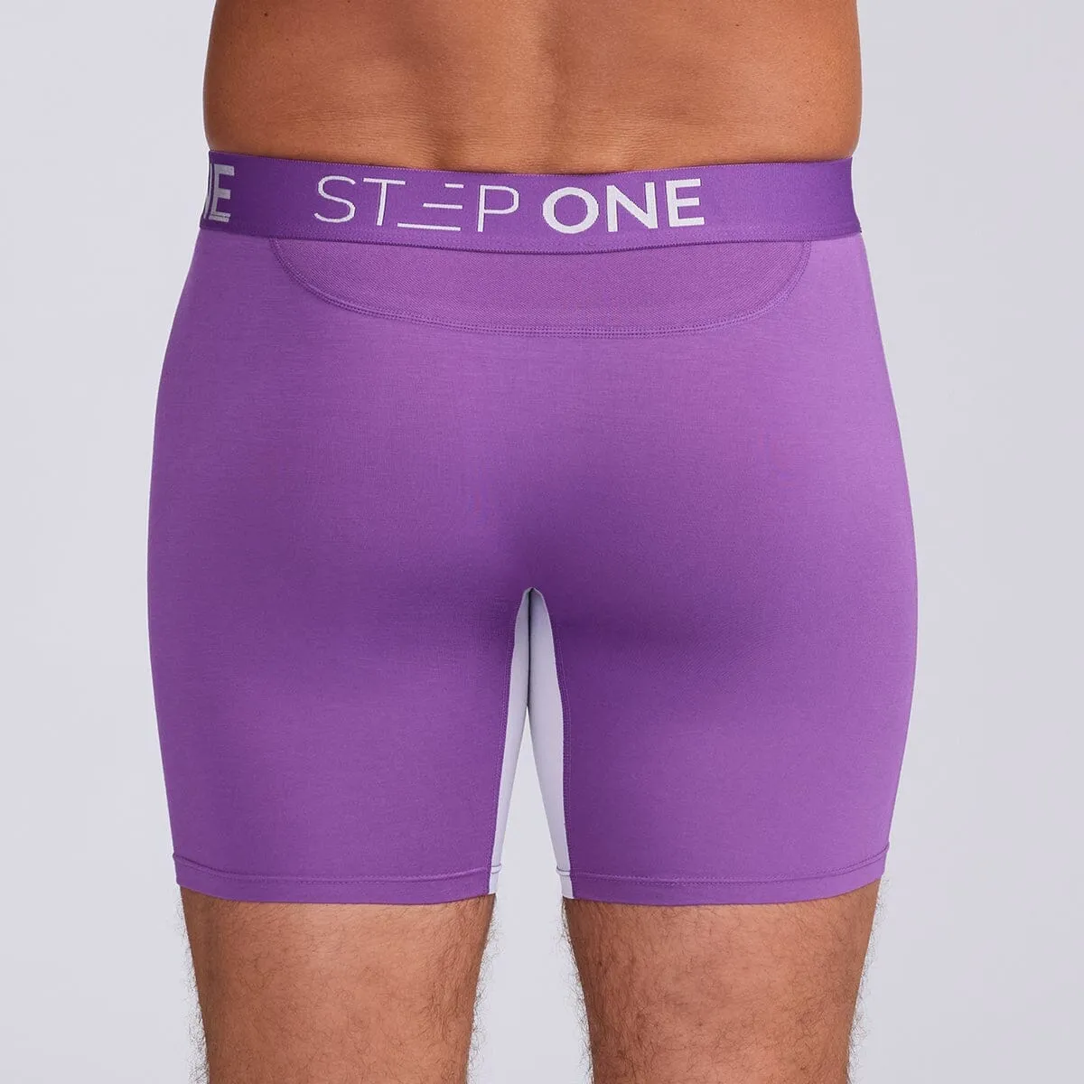 Boxer Brief - Purple & White