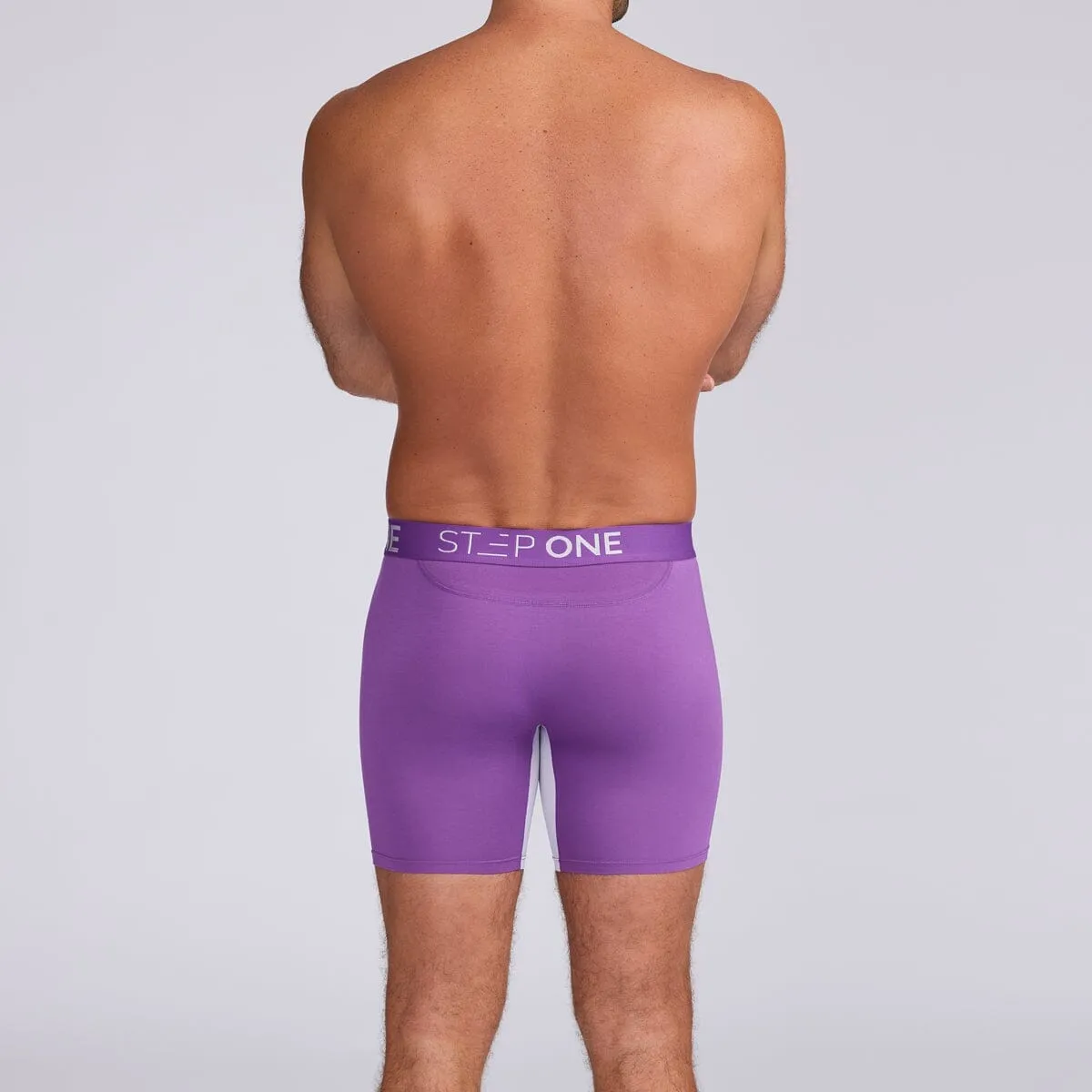 Boxer Brief - Purple & White