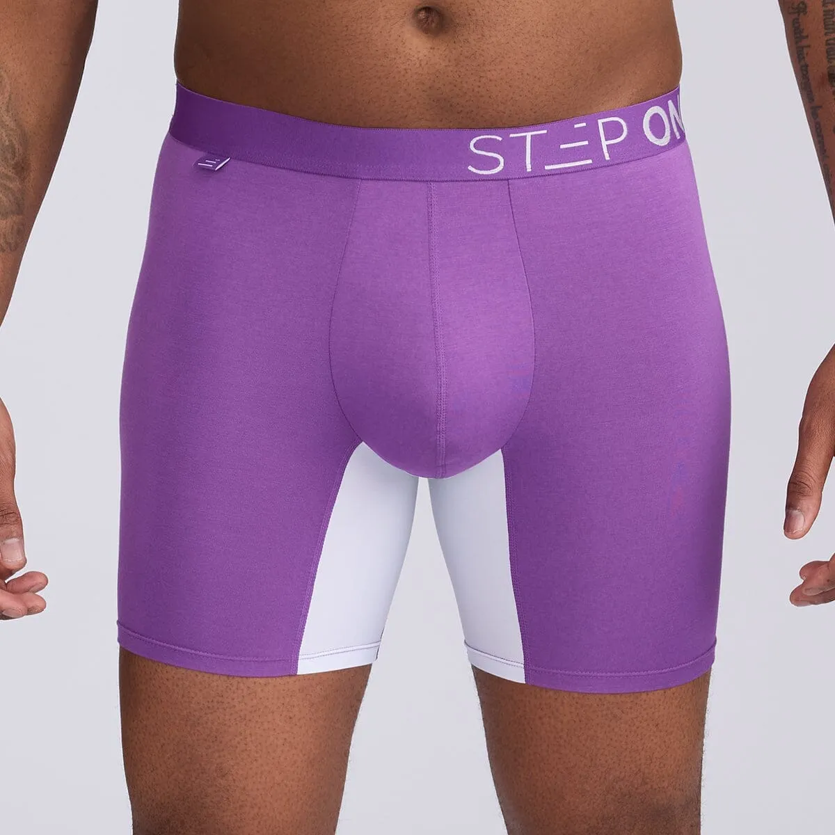 Boxer Brief - Purple & White