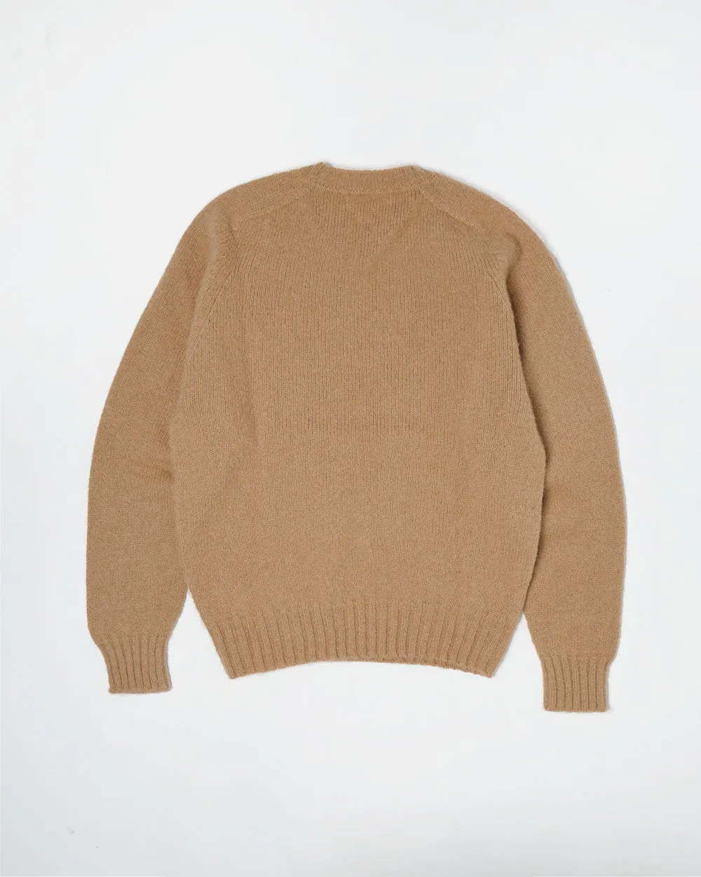 Brushed Shetland Sweater Crew Neck / Beige