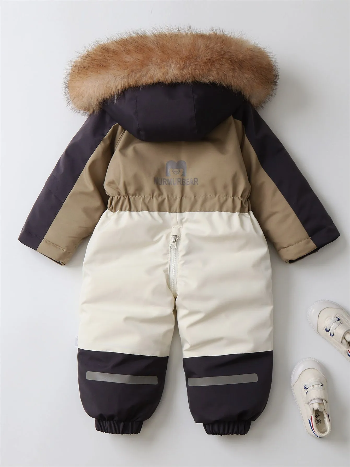 Colorblock Hooded Bodysuits for Baby Boys and Girls