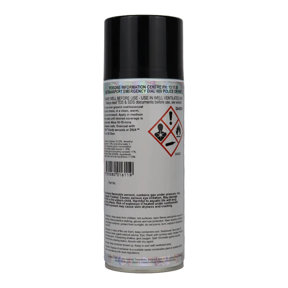 DNA PAINTS Metal Flake 350ml Aerosol Green Coarse - 100 Micron