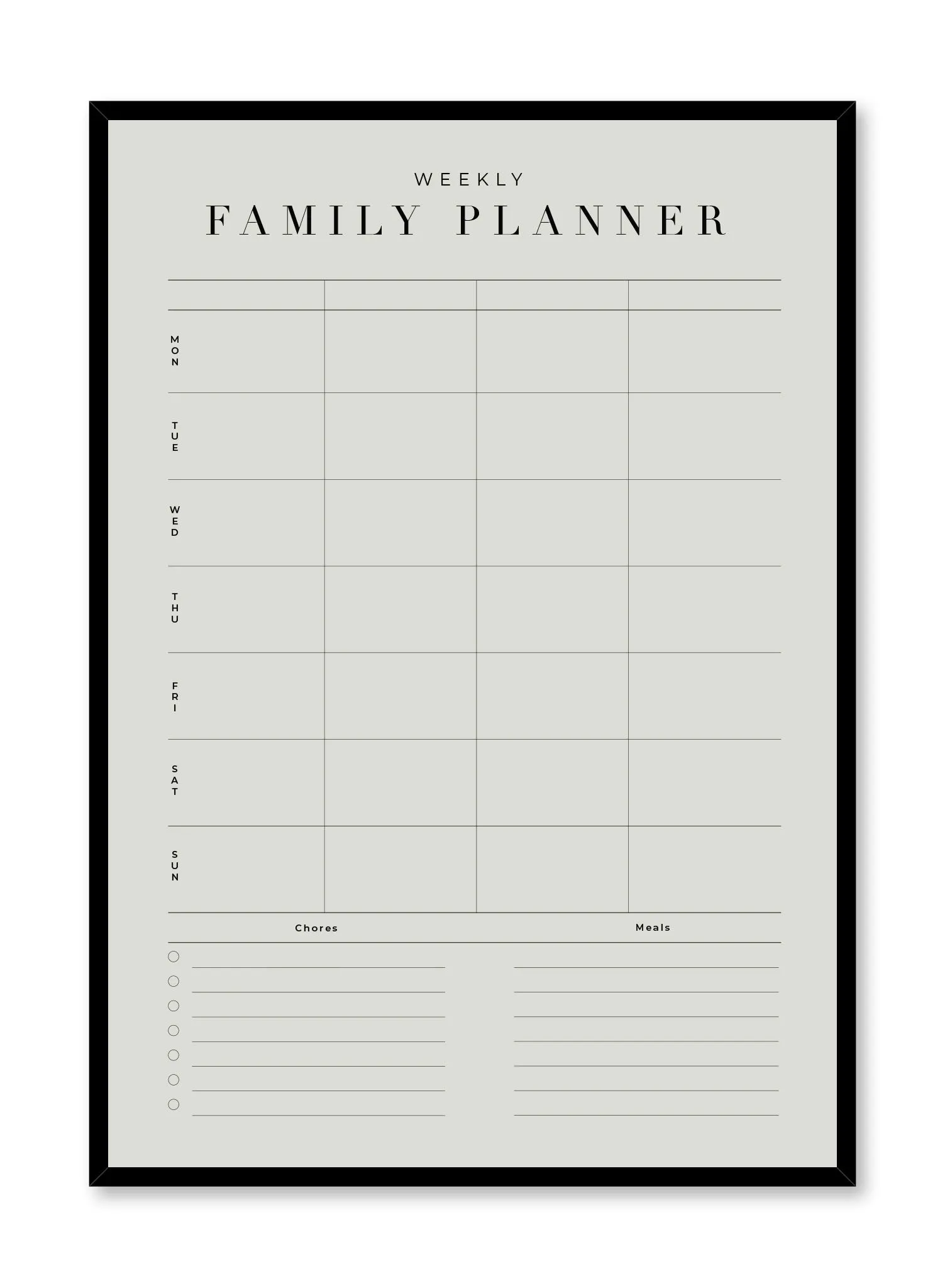 Family, Planner