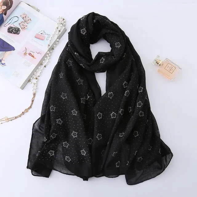 Fashion Cotton Scarf Printed Bandana Shawl #6135