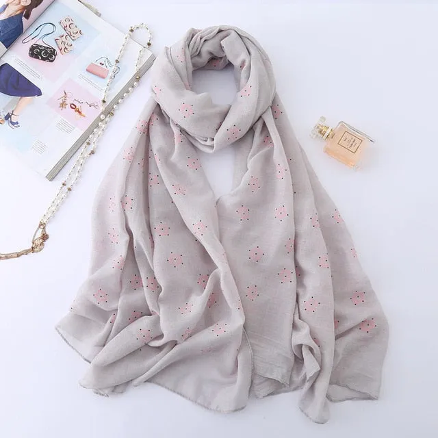 Fashion Cotton Scarf Printed Bandana Shawl #6135