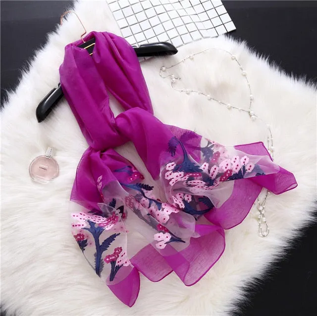 Fashion Silk Scarf Printed Bandana Shawl #1771