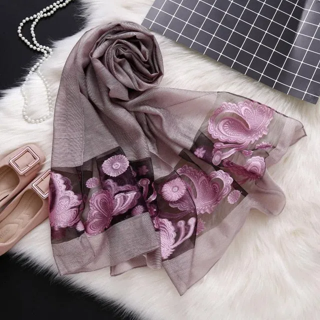 Fashion Silk Scarf Printed Bandana Shawl #1771