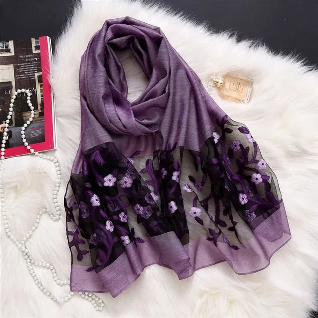 Fashion Silk Scarf Printed Bandana Shawl #1771