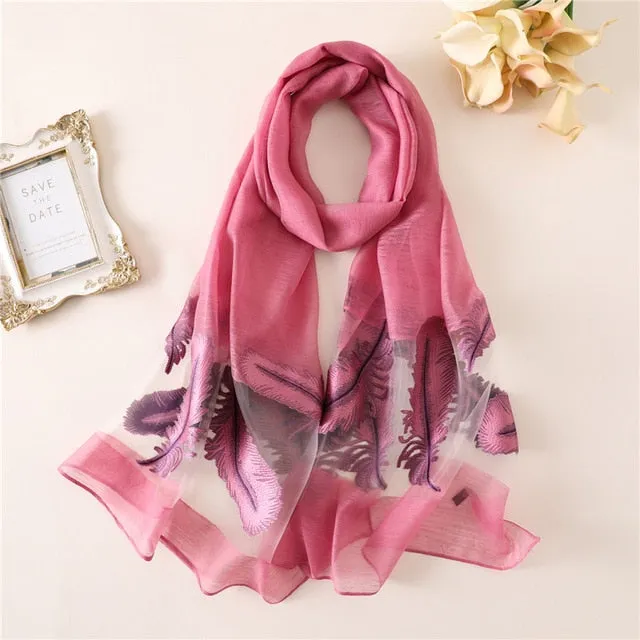 Fashion Silk Scarf Printed Bandana Shawl #1771