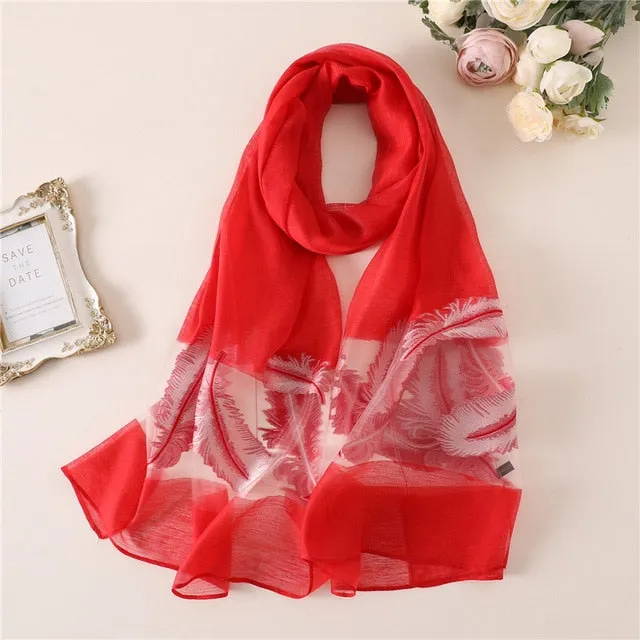 Fashion Silk Scarf Printed Bandana Shawl #1771