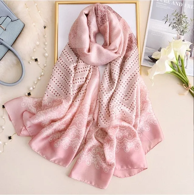 Fashion Silk Scarf Printed Bandana Shawl #LZ164