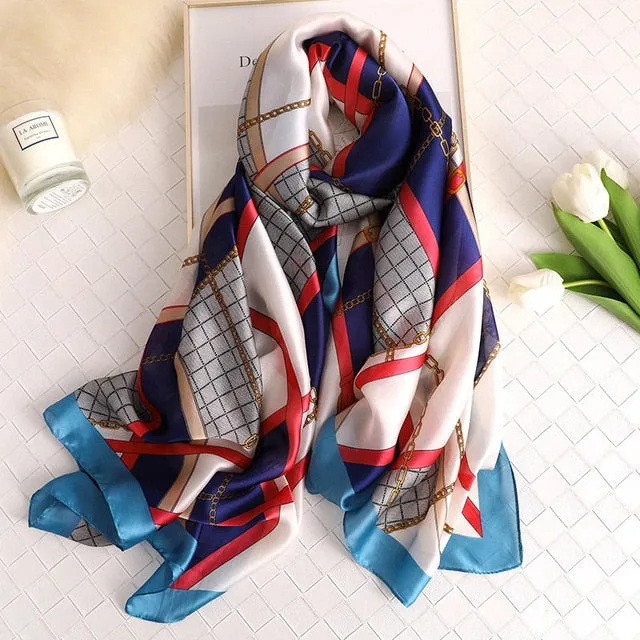 Fashion Silk Scarf Printed Bandana Shawl #LZ164