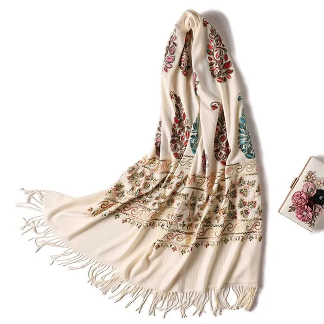 Fashion Winter Tassel Scarf Printed Bandana Shawl #2029