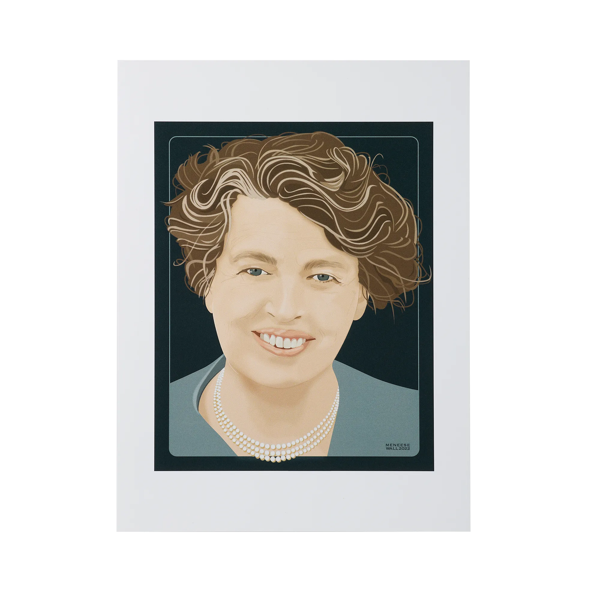 First Lady Portrait Art: Eleanor Roosevelt Print