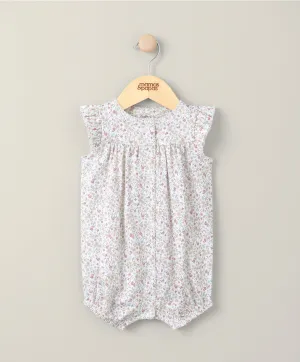 Floral Jersey Shortie Romper - Pink