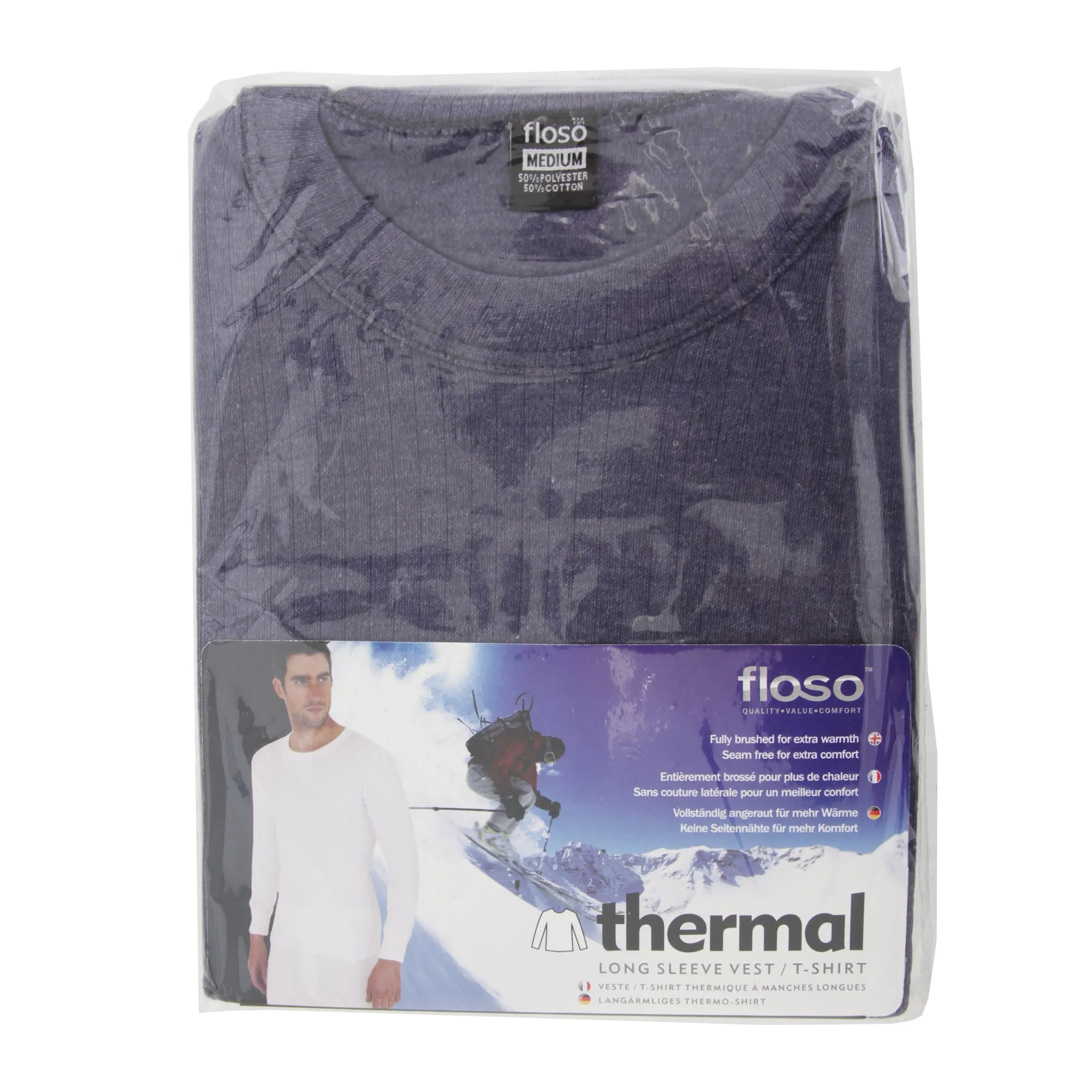 FLOSO Mens Thermal Underwear Long Sleeve T Shirt Top (Standard Range)