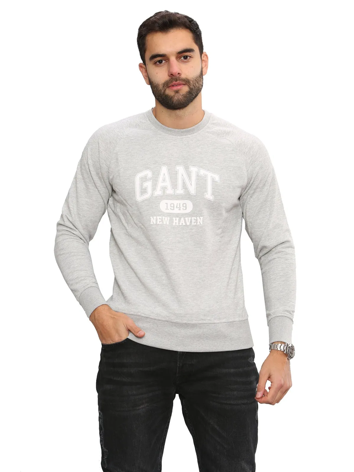 Gant Mens Casual Printed Long Sleeved Sweatshirt