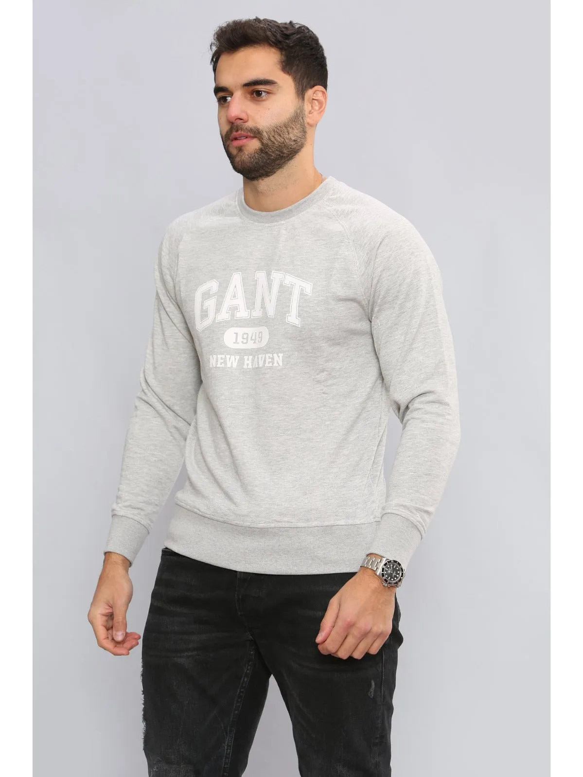 Gant Mens Casual Printed Long Sleeved Sweatshirt