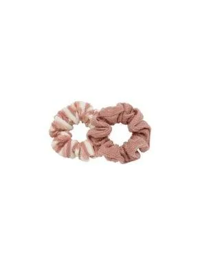 Girls Scrunchie Set | Lipstick Pink Stripe | Rylee and Cru