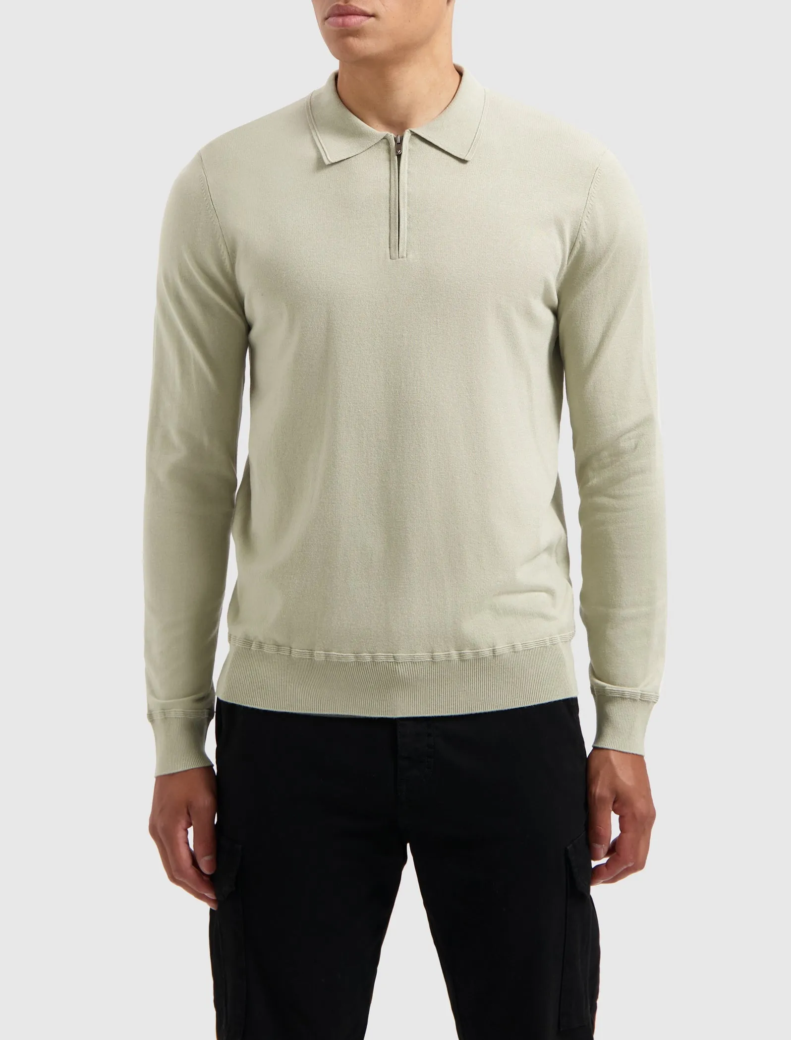 Halfzip Polo Knitwear | Light Army