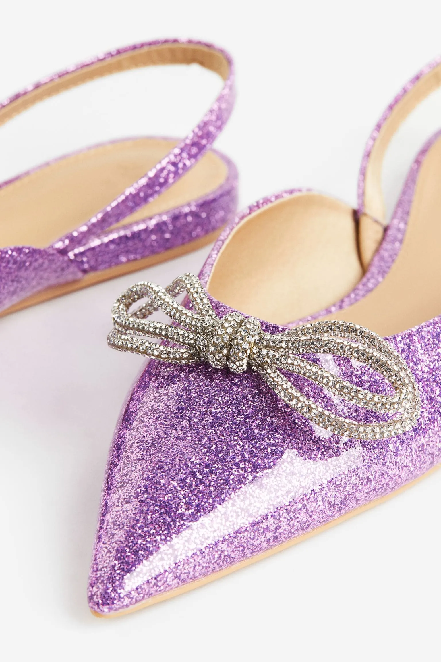 H&M Bow-detail sandals, lilac