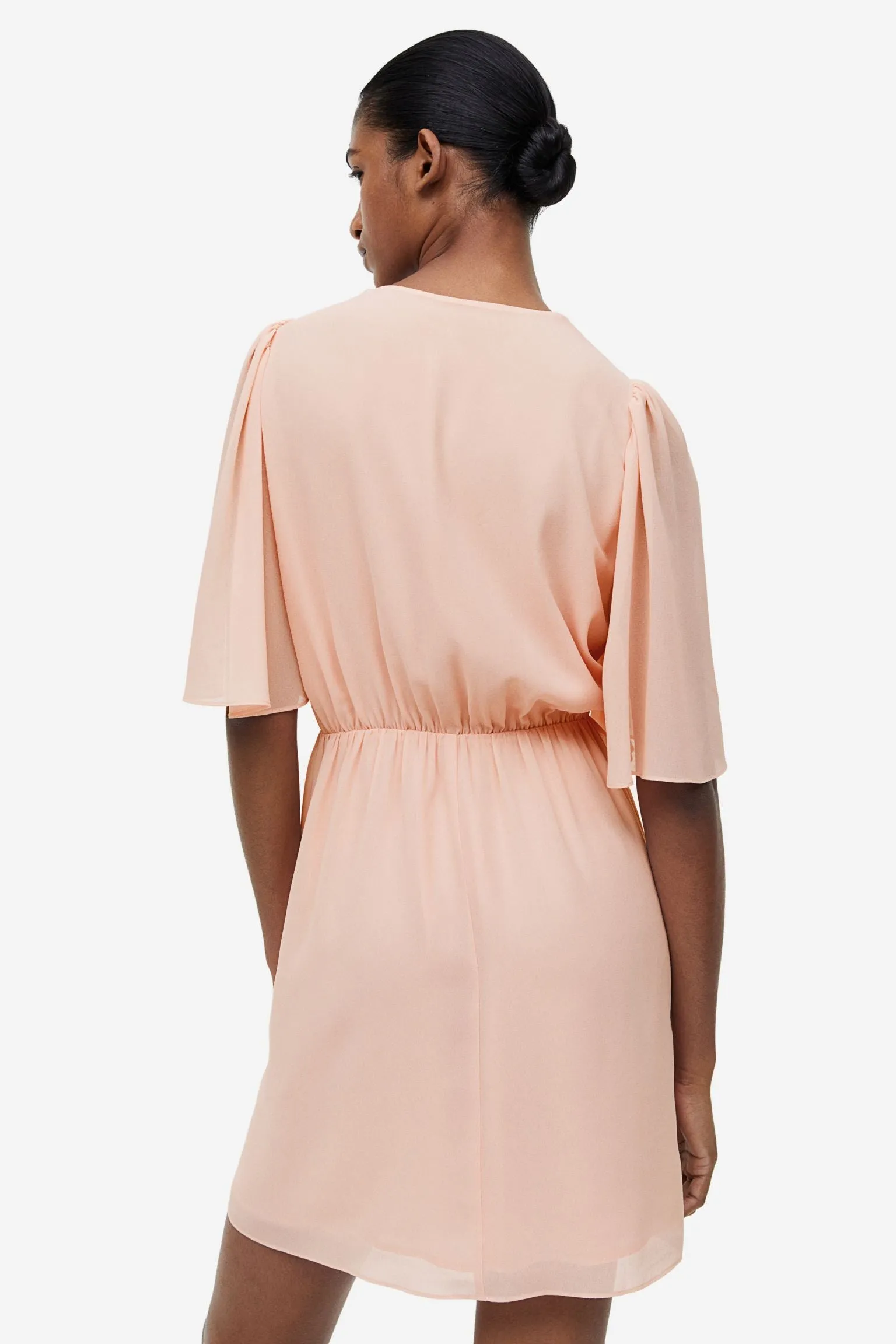 H&M Butterfly-sleeved dress, pink