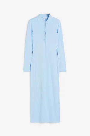 H&M Collared Jersey dress, blue