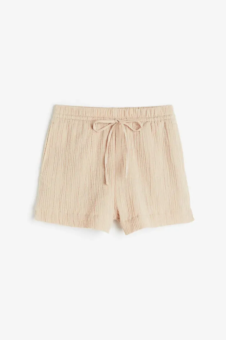 H&M cotton shorts, light beige