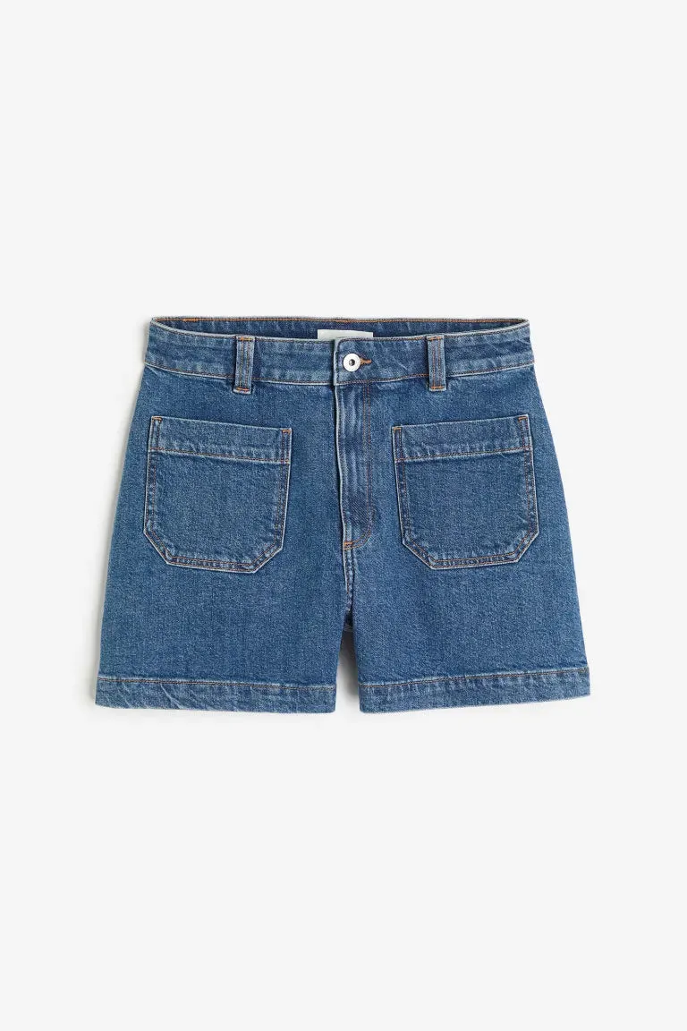 H&M denim shorts, denim blue