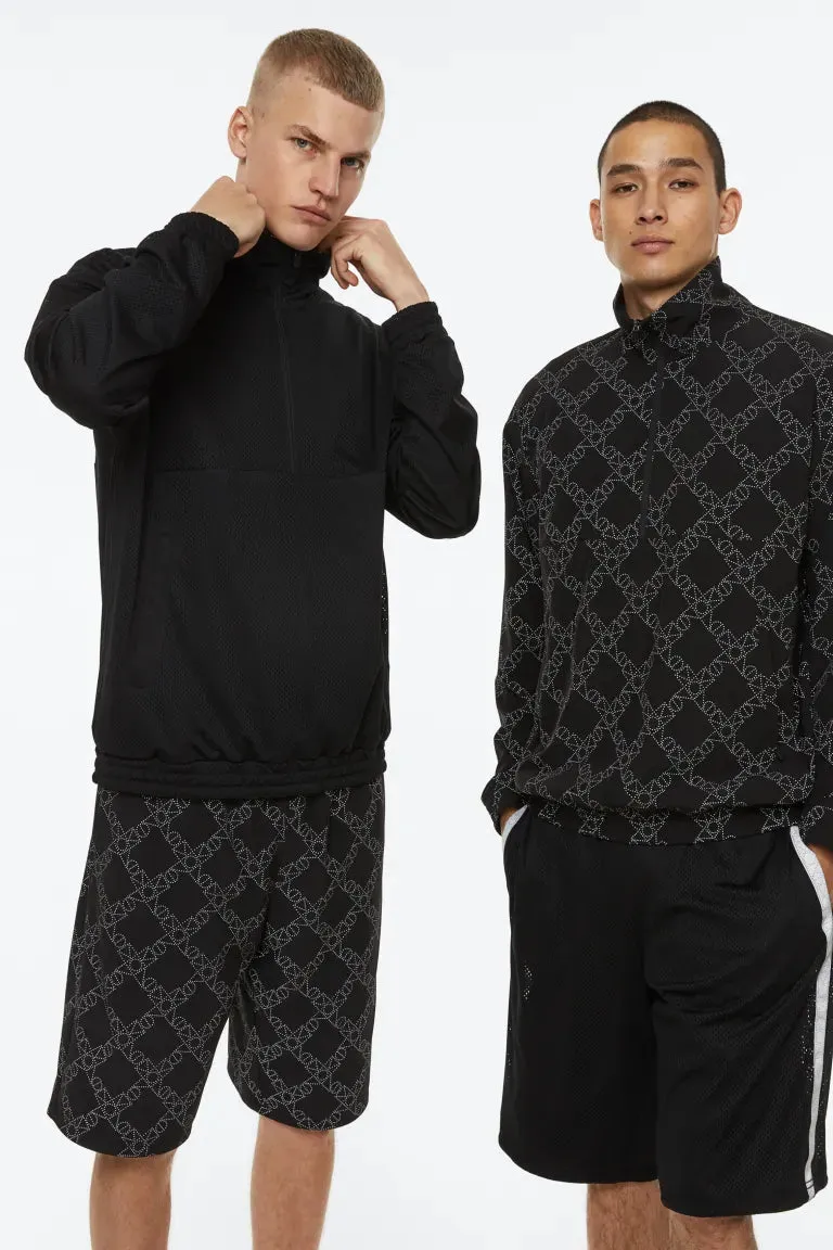 H&M DryMove reversible sweatshirt, black/pattern