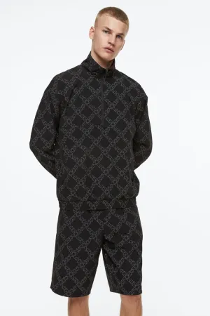 H&M DryMove reversible sweatshirt, black/pattern