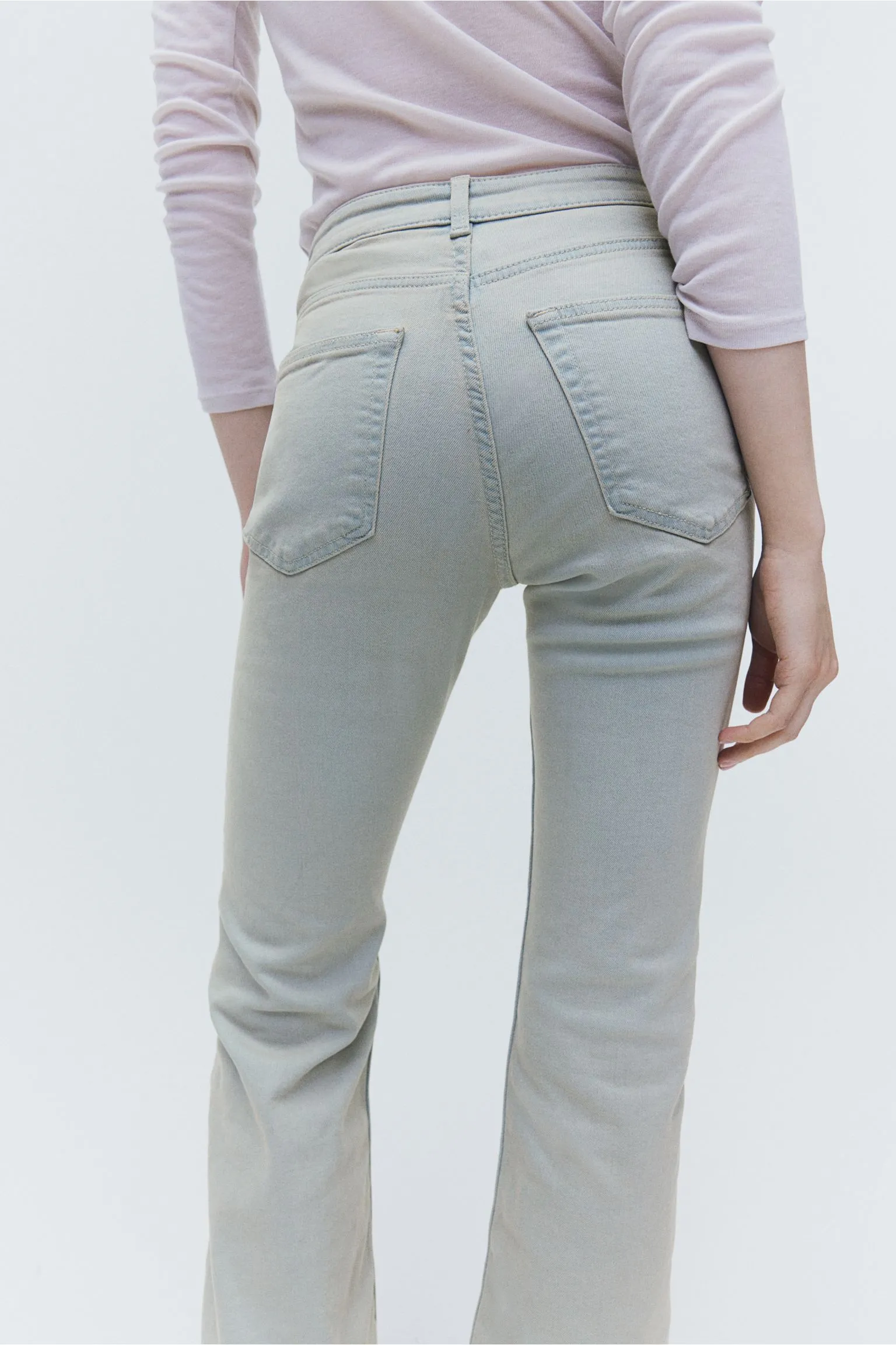 H&M Flared High Jeans, light blue