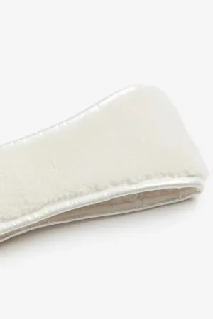 H&M fleece teddy headband, beige