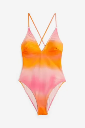 H&M High Leg swimsuit, orange