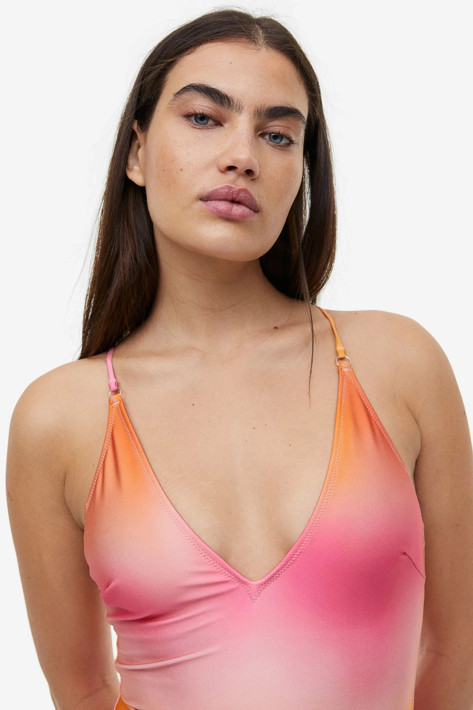 H&M High Leg swimsuit, orange