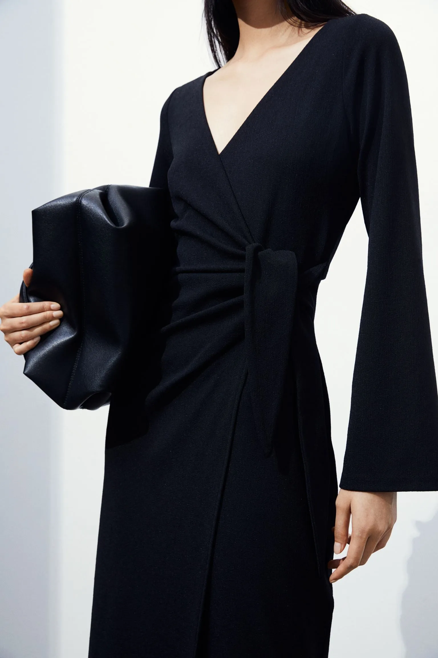 H&M Jersey Wrap dress, black