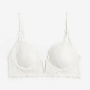 H&M Padded Underwire Lace Bra, white